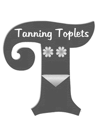 T TANNING TOPLETS logo