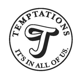 T TEMPTATIONS IT'S IN ALL OF US. logo