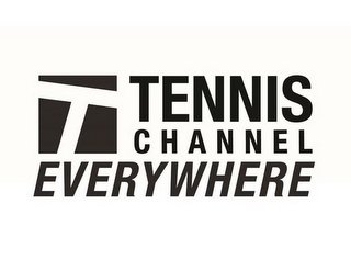 T TENNIS CHANNEL EVERYWHERE logo