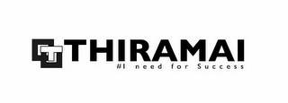 T THIRAMAI #1 NEED FOR SUCCESS logo