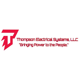 T THOMPSON ELECTRICAL SYSTEMS, LLC "BRINGING POWER TO THE PEOPLE." logo