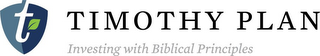 T TIMOTHY PLAN INVESTING WITH BIBLICAL PRINCIPLES logo