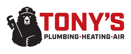T TONY'S PLUMBING · HEATING · AIR logo