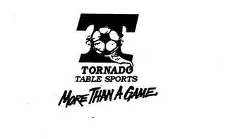 T TORNADO TABLE SPORTS MORE THAN A GAME logo