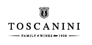 T TOSCANINI FAMILY OF WINES SINCE 1908 logo