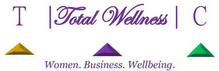 T TOTAL WELLNESS C WOMEN. BUSINESS. WELLBEING logo
