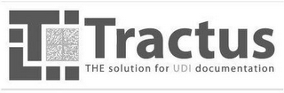 T TRACTUS THE SOLUTION FOR UDI DOCUMENTATION logo