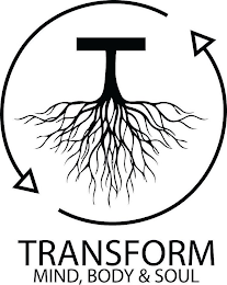 T TRANSFORM MIND, BODY & SOUL logo