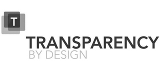 T TRANSPARENCY BY DESIGN logo
