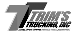 T TRIM'S TRUCKING, INC SERVICE YOU CAN TRUST FOR UNRIVALED QUALITY & COMMITMENT logo