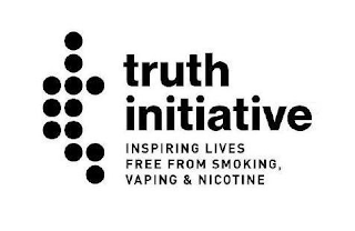 T TRUTH INITIATIVE INSPIRING LIVES FREE FROM SMOKING, VAPING & NICOTINE logo