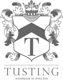 T TUSTING HANDMADE IN ENGLAND logo