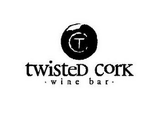 T TWISTED CORK · WINE BAR · logo