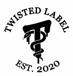 T TWISTED LABEL EST. 2020 logo