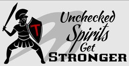 T UNCHECKED SPIRITS GET STRONGER logo