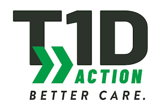 T1D ACTION BETTER CARE. logo