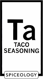 TA TACO SEASONING SPICEOLOGY logo