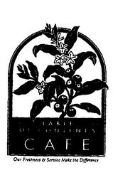 TABLE OF CONTENTS CAFE OUR FRESHNESS & SERVICE MAKE THE DIFFERENCE logo