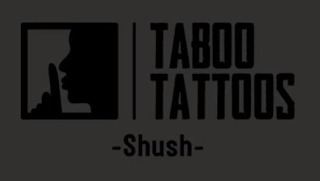 TABOO TATTOOS SHUSH logo