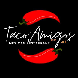 TACO AMIGOS MEXICAN RESTAURANT ESTD 2021 logo