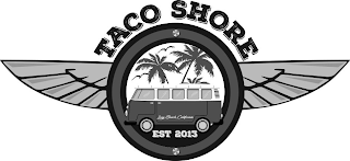 TACO SHORE LONG BEACH, CALIFORNIA EST 2013 logo