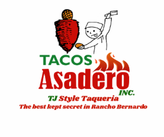 TACOS ASADERO INC. TJ STYLE TAQUERIA THE BEST KEPT SECRET IN RANCHO BERNARDO logo