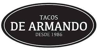 TACOS DE ARMANDO DESDE 1986 logo