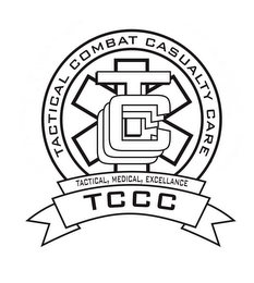 TACTICAL COMBAT CASUALTY CARE TACTICAL, MEDICAL, EXCELLANCE TCCC logo