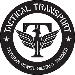 TACTICAL TRANSPORT T VETERAN OWNED. MILITARY TRAINED. logo