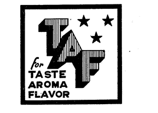 TAF FOR TASTE AROMA FLAVOR logo