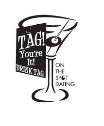 TAG! YOU'RE IT! DRINK TAG ON THE SPOT DATING logo