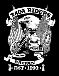TAGA RIDERS CNMI CHAPTER SAIPAN EST 1994 GFC logo