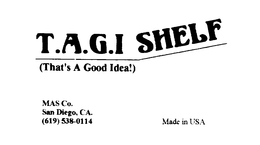 T.A.G.I SHELF THAT'S A GOOD IDEA! logo