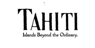 TAHITI ISLANDS BEYOND THE ORDINARY. logo