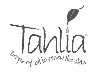 TAHLIA DROPS OF OIL TO RENEW THE SKIN logo