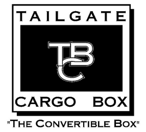 TAILGATE CARGO BOX TCB "THE CONVERTIBLE BOX" logo