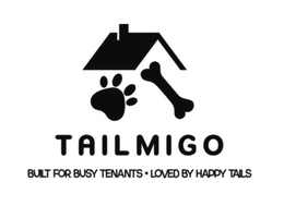 TAILMIGO BUILT FOR BUSY TENANTS · LOVED BY HAPPY TAILS logo