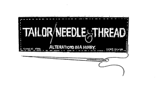 TAILOR,NEEDLE & THREAD ALTERATIONS IN A HURRY. logo