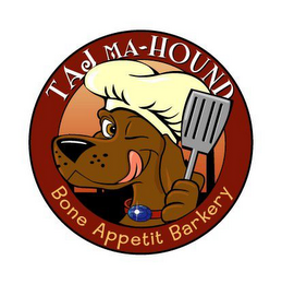 TAJ MA-HOUND BONE APPETIT BARKERY logo