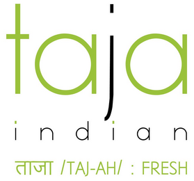 TAJA INDIAN /TAJ-AH/ : FRESH logo