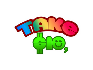 TAKE $10, logo