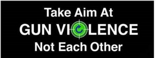 TAKE AIM AT GUN VIOLENCE NOT EACH OTHER logo