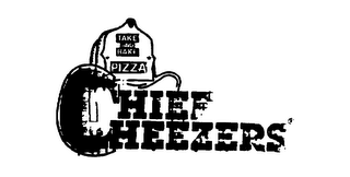 TAKE AND BAKE PIZZA CHIEF CHEEZERS logo