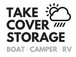 TAKE COVER STORAGE BOAT · CAMPER · RV logo