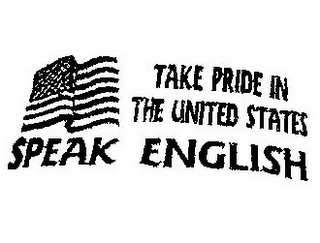 TAKE PRIDE IN THE UNITED STATES SPEAK ENGLISH logo