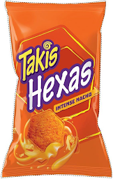 TAKIS HEXAS INTENSE NACHO logo