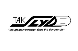 TAKSLYD "THE GREATEST INVENTION SINCE THE STRINGWINDER" logo