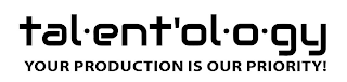 TALENTOLOGY YOUR PRODUCTION IS OUR PRIORITY! logo