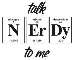 TALK NITROGEN ERBIUM DYSPROSIUM 7 68 66N ER DY 14.0067 167.259 162.5 TO ME logo