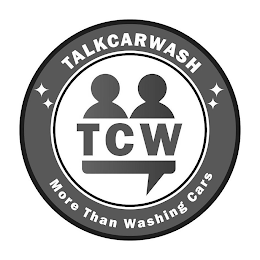 TALKCARWASH MORE THAN WASHING CARS TCW logo